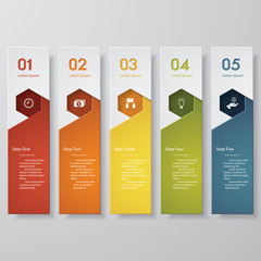 Design clean number banners template. Vector.