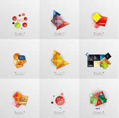 Set of paper graphic layouts