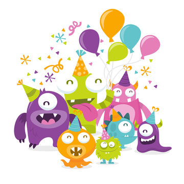 Happy Silly Cute Monsters Party