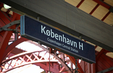 Central Railway Station in Copenhagen, Denmark