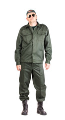 Man in green uniform