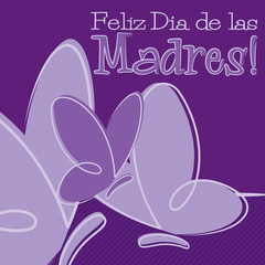 Hand Drawn Spanish Happy Mother's Day card in vector format.