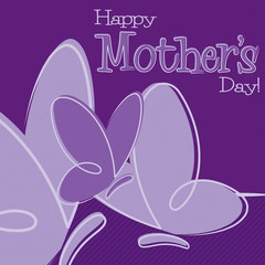 Hand Drawn Happy Mother's Day card in vector format.