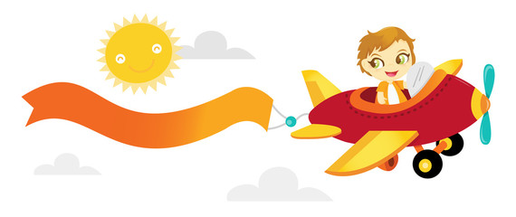 Airplane Banner Happy Boy