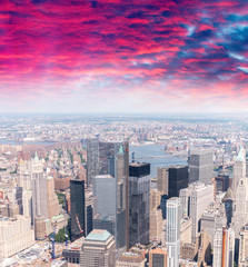 Fototapeta premium New York aerial cityscape