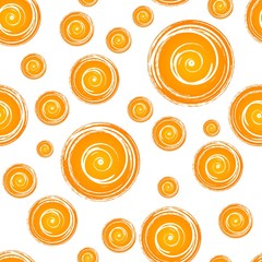 Bright orange grunge seamless pattern