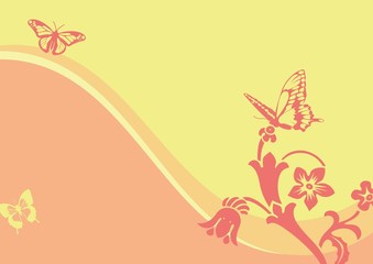 Butterfly and Flower Background