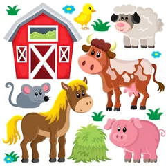 Muurstickers Boerderij Boerderijdieren set 2