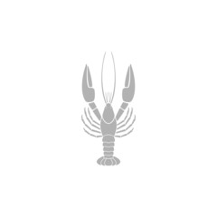 Fototapeta na wymiar Simple icon crayfish.