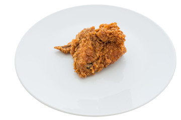 fried chicken is isolated