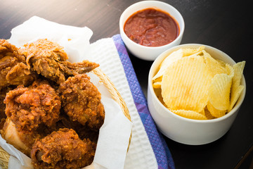 fried chicken on the table