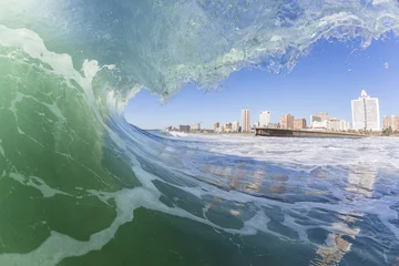 Cercles muraux Afrique du Sud Vague Durban Surf City