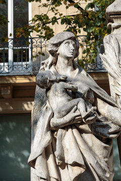 Paris - Sorbonne Square. Monument Of Auguste Comte