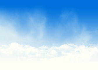 Blue sky and clouds abstract illustration