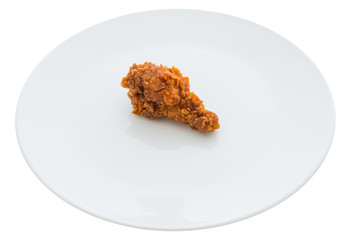 fried chicken is isolated