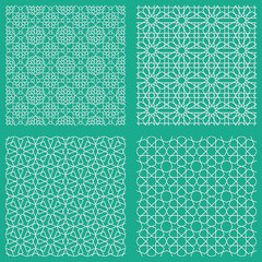 Abstract seamless traditional arabian patterns