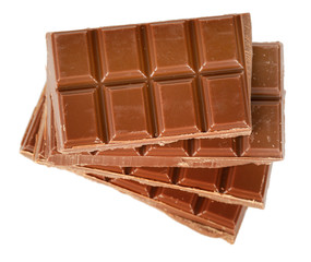 Sweet chocolate isolated on white