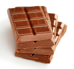 Sweet chocolate isolated on white