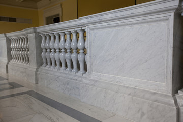 stair railings made of marble and granite