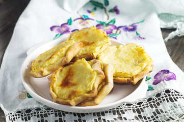 Traditional Russian potato pies