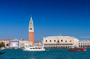 St Mark Square as seen from Grand Canal, Venice - Italy