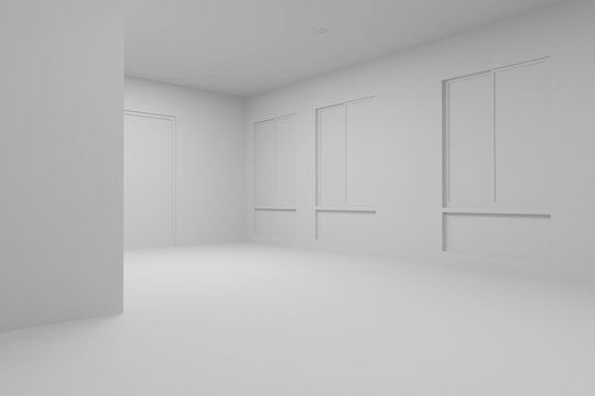 3D render of  interior empty room