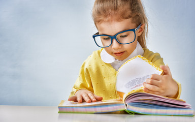 reading a book
