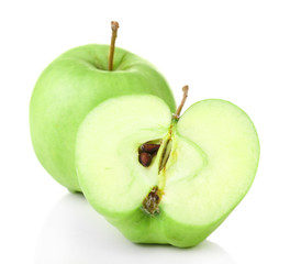 Sliced apple isolated on white