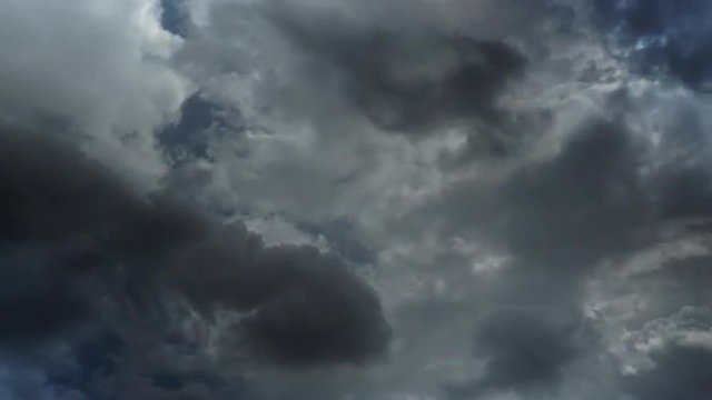 Clouds in the sky during bad weather time-lapse video