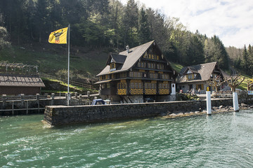 "Haus  zur Treib" am Vierwaldst&auml;ttersee, Kanton Schwyz, Schweiz