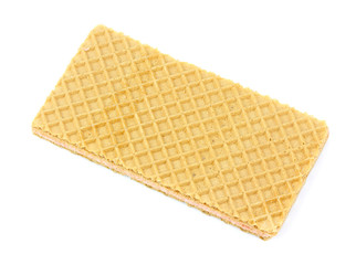 Waffle cake dessert isolated on white background