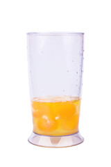Egg yolks in a glass