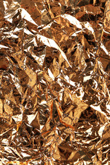 Crumpled color foil texture background