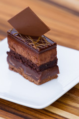 chocolate and caramel cake