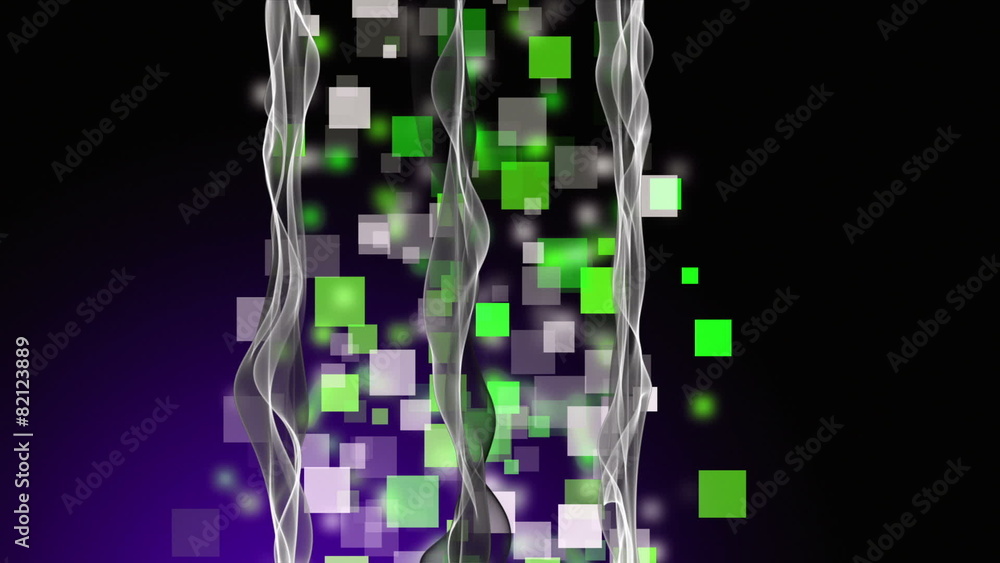Poster animation – moving wave object and color change – loop hd