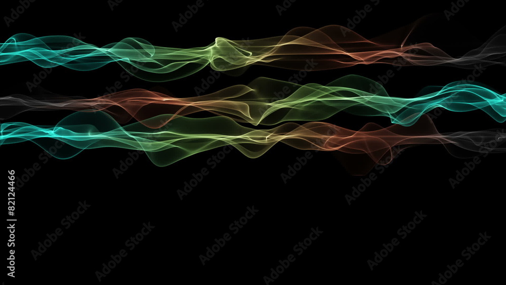 Poster fantastic animation - wave object in motion – loop hd