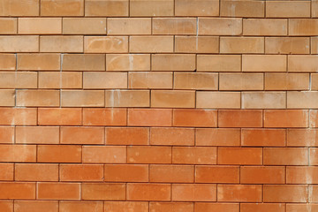 Red clay brick wall background.