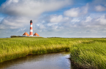 Fototapeta na wymiar Lighthouse at North Sea