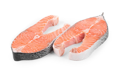 Fresh salmon steak.