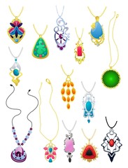 Fototapeta na wymiar A set of pendants