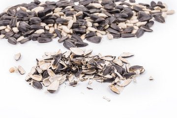 Bunch of sunflower seeds.