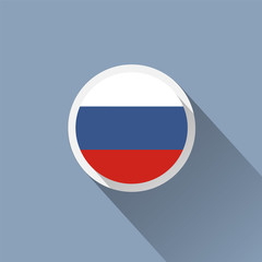 Russia Flag Button Icon