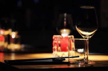 Cutleries in a Japanese restaurant