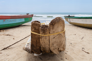 Proue de bateau Katamaran, Tamil Nadu, Inde 0479