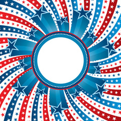 Fourth of july copy space circle