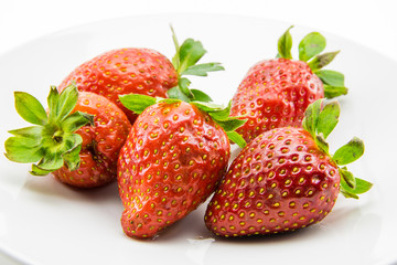 strawberries freshly picked