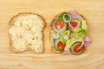 Ham salad sandwich