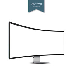 Monitor with a clear transparent screen, unusual angle view