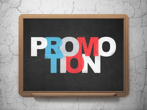 Marketing concept: Promotion on School Board background