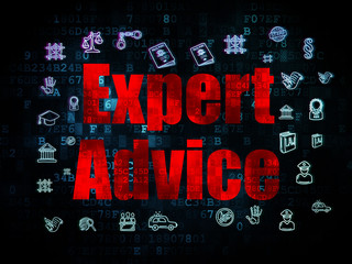 Law concept: Expert Advice on Digital background